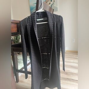 Black Knit Open Cardigan Mauricie’s